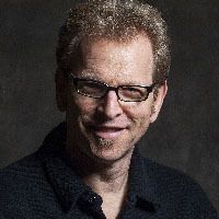 Horizontal color photographic Portrait of artist, Steven Edson