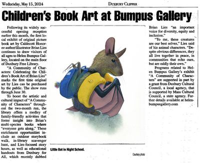 Duxbury Clipper article May 15, 2025